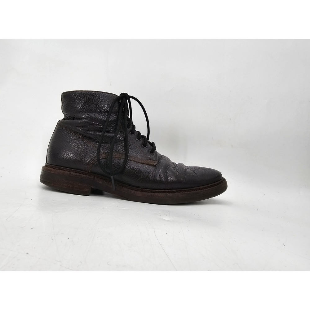 A. Testoni Men's Brown Leather Ankle Boots / Shoes Made In Italy‎ Sz 7M